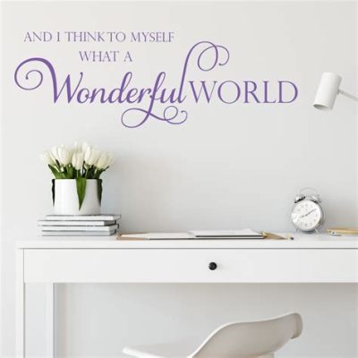 What a Wonderful World Wall Art: Reflecting Beauty and Harmony in Every Corner